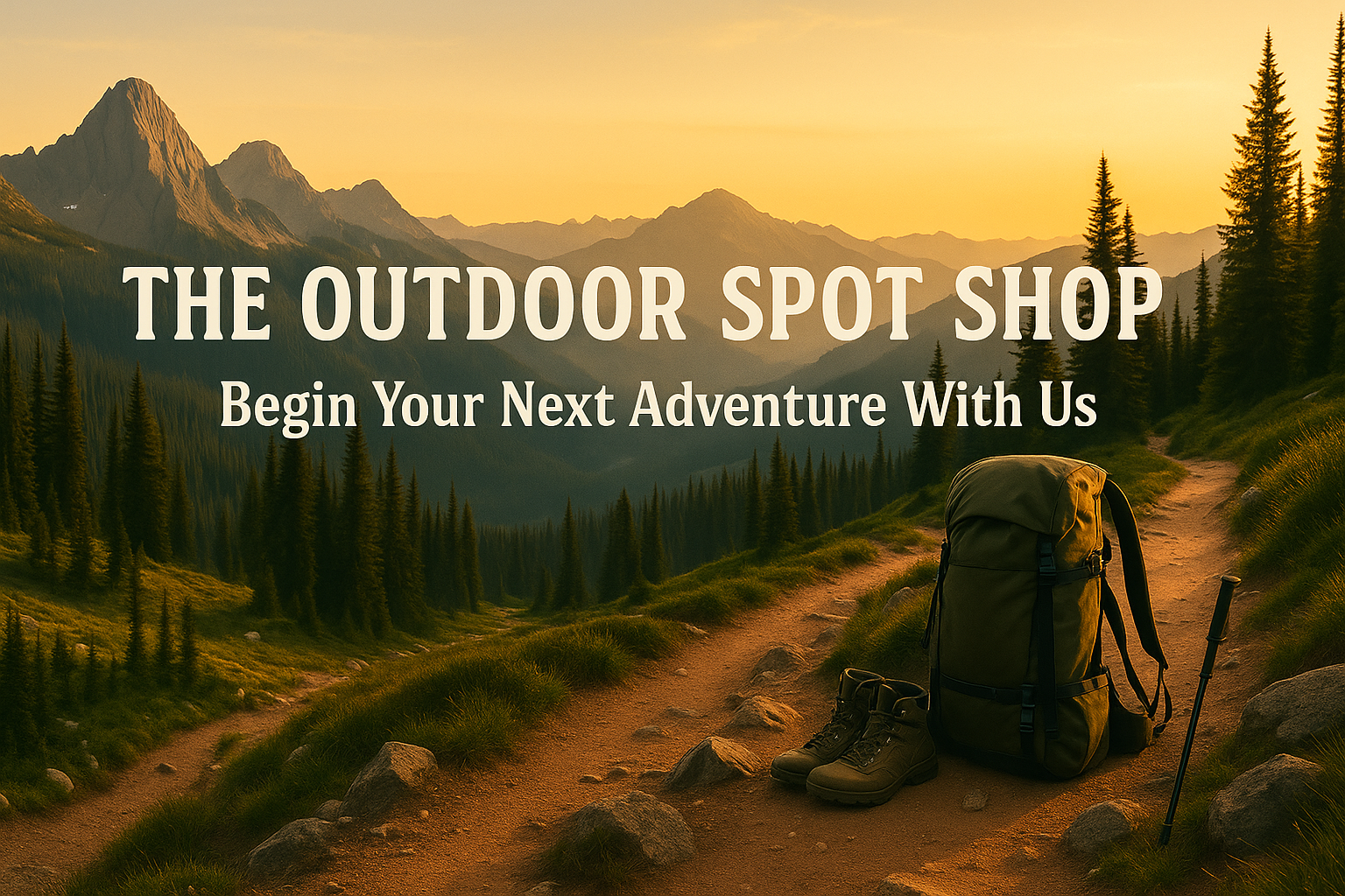 The Outdoor Spot Shop Banner with Subtitle