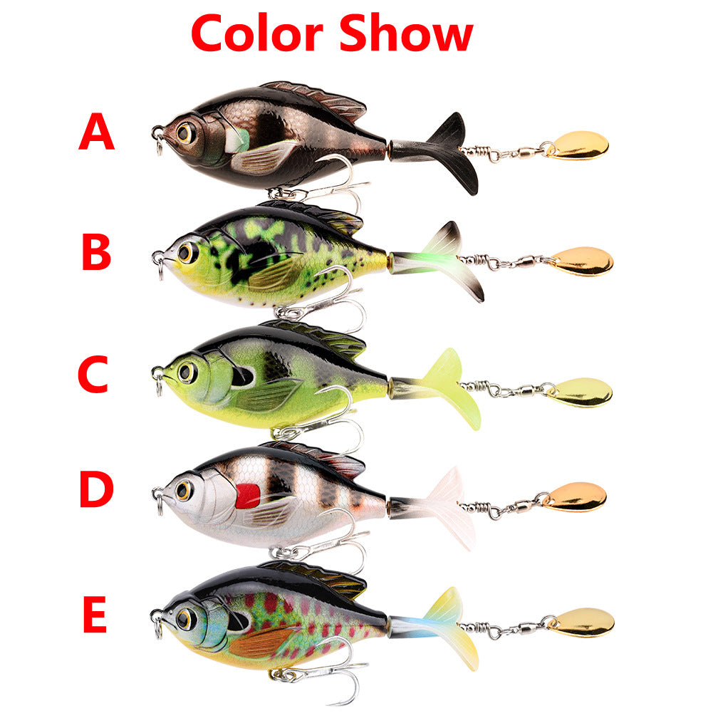 Chubby Propeller Bait - 9.5cm Rotating Design for Surface Fishing Success